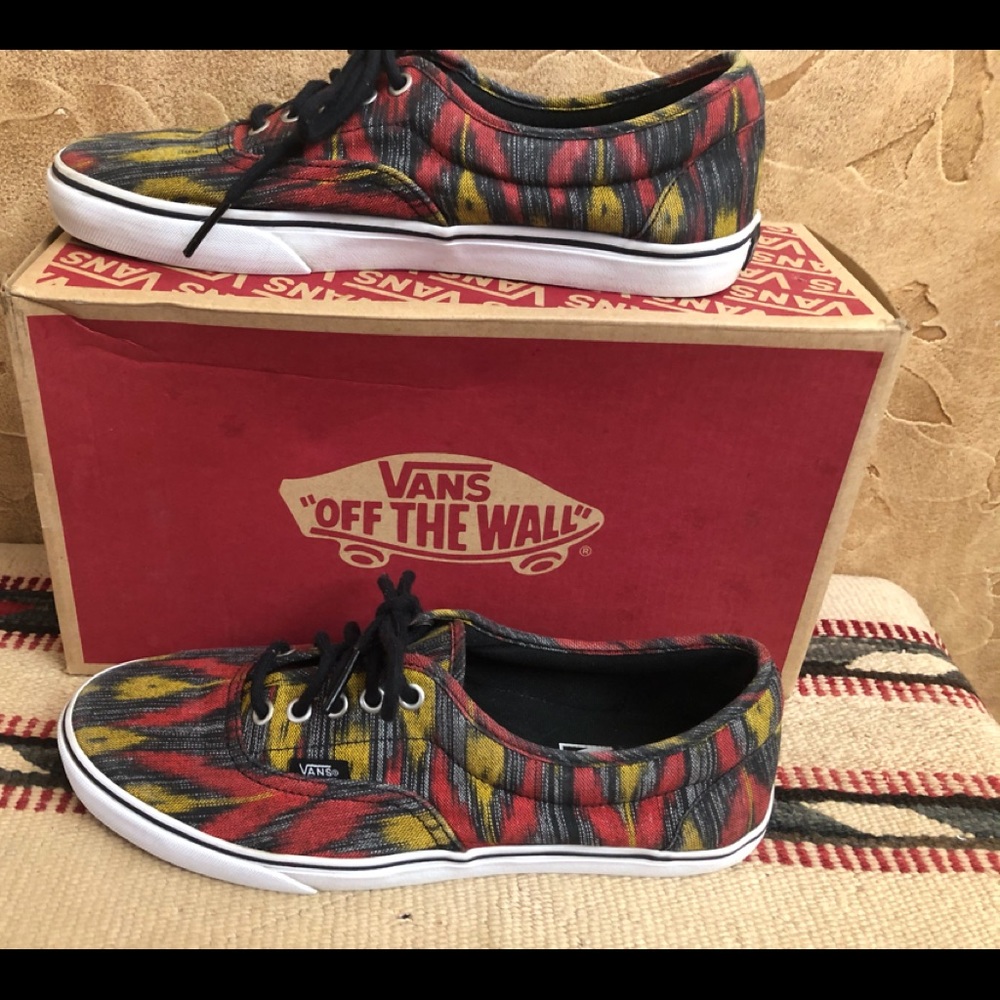 🛹VANS Off the Wall-yellow,red,and gray shoes